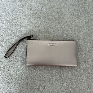 Kate Spade continental wristlet Wallet gold rose